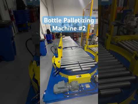 Machine #2 de-stacking oil bottles. #laborshortage #automation #robot