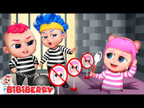 Stranger Danger In Prison - Girls vs Boys | Educational Video for Toddlers | Bibiberry Kids Songs