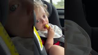 Jensen eating his organic sweetcorn puffs #toddler  #cuteness