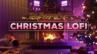 Christmas Lofi Mix with a Fireplace 🎄 Lofi Hip Hop Christmas Playlist 🎄 Christmas Lofi Remix