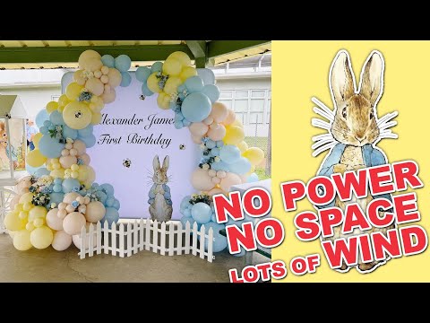 Peter Rabbit First Birthday | Balloon Decor Outside