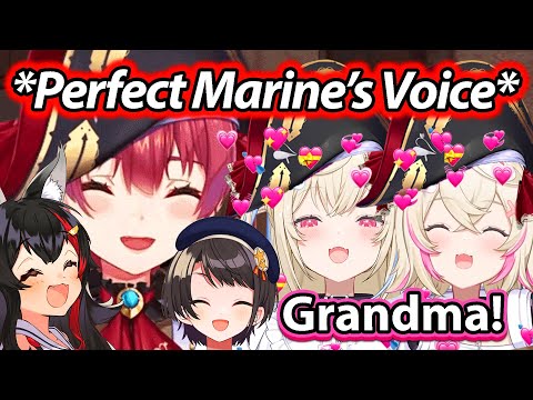 FuwaMoco Perfectly Imitates Marine's Voice and Everyone Loses It 【Hololive】