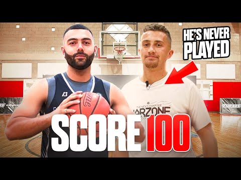 Attempting To Score 100 Points With Someone That NEVER Plays Basketball...