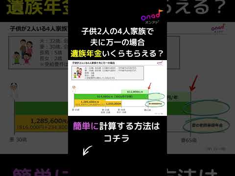 遺族年金 簡単に計算する方法！#shorts #遺族年金 #オンアド