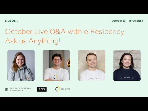 Live Q&A with the e-Residency Team (23 October 2024)