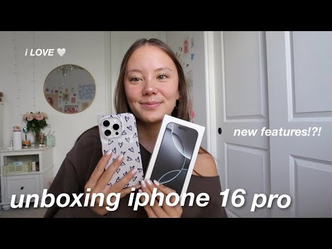 UNBOXING THE IPHONE 16 PRO!!! new features & accessories 🤍