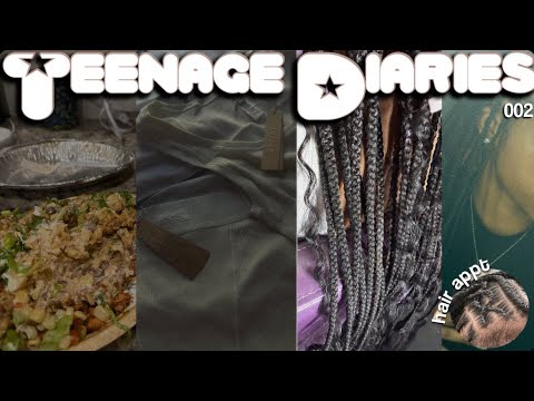 TEENAGE DIARIES 002 ☆ skims, new hair, chipotle, packages, grwm ☆