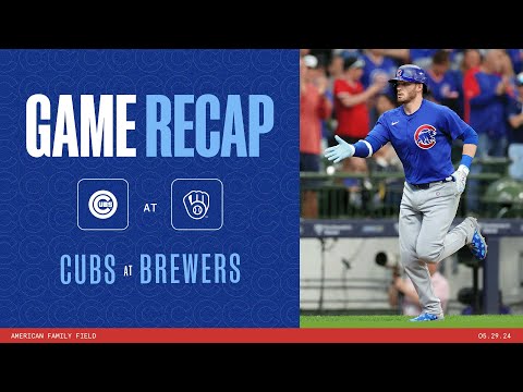 Cubs vs. Brewers Game Highlights | 5/29/24