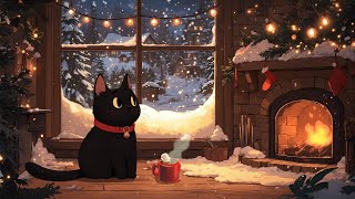 Cozy Christmas Beats 🎄 Lofi cat | just want to help you relax [Chillhop Radio Beat]