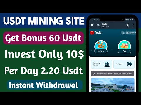 Tesla Mall | New Usdt Earning Site | Usdt Money Making Website | Free Usdt Mining | Usdt Earning