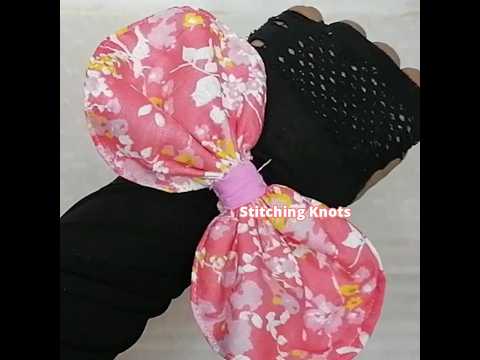 Easy scrunchies #scrunchies #rubberband #bow #shorts #youtubeshorts