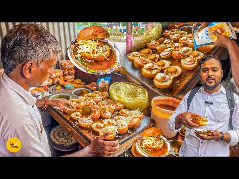 Delhi Style Most Viral Cheapest Gupta Burger Making In Hajipur Rs. 20/- Only l Hajipur Street Food