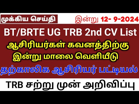 bt BRTE latestnews today vacancy increase / trb lastest update / bt BRTE appointment order