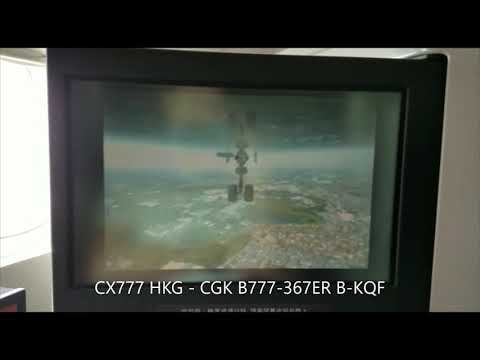 Cathay Pacific Boeing 777-300ER Landing At Jakarta Soekarno-Hatta Intl Airport - CX777