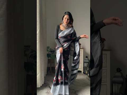 GRWM in Saree 🖤🤍||Swati Rathi #saree #sareedraping #sarees #ethnicwear #myntra #shorts