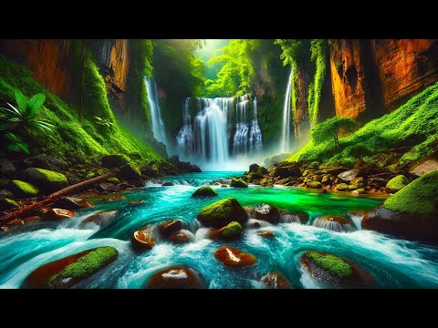 Beautiful River Flowing Sound. Forest River, Relaxing Nature Sounds for  Sleep, Relax, Water Whistle