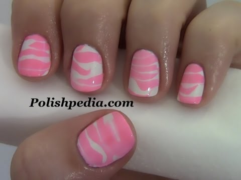 Water Striped Nail Art