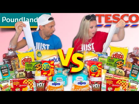 SHOCKING Poundland VS Tesco PRICE COMPARISON 😱 Supermarket food haul challenge