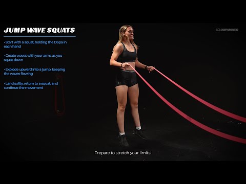 Jump Wave Squats – Exercise with Resistance Band #DopaBand