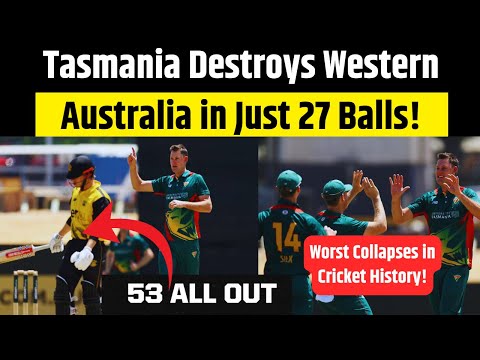 Western Australia's Unbelievable Collapse! 8 Wickets for Just 1 Run | One-Day Cup Shocker