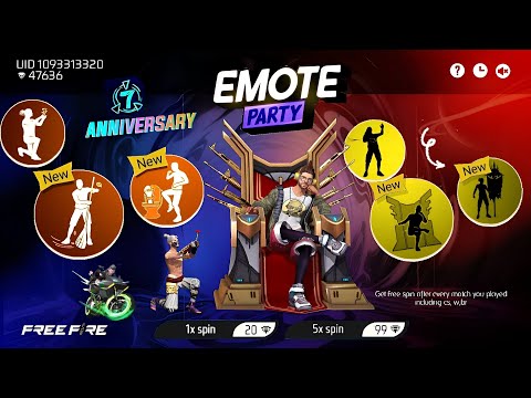 Emote Party Event Free Fire 2024🥳🤯 | Free Fire New Event | Ff New Event | Ff New Event Today