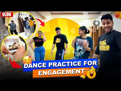 Wedding DANCE PERFORMANCE KI TAIYAARI SHURU🕺😂 FUNNY DANCE 🤭 RajatSwatiVlogs  #dance #enagement