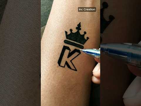 3D King "K" tattoo idea....#tattoo #art #viral #trending #drawing #diytattoo