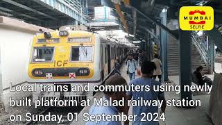 #localtrain #commuters #newplatform #maladrailwaystation #westernrailway #mumbai