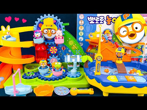 [80 minute video] PORORO AND FRIENDS WATER SLIDE TOY - ASMR Satisfying Toys Unboxing