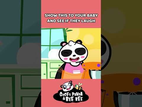 Show this to your baby and see if they laugh - Cake Episode  #goofypanda #shorts #makebabylaugh