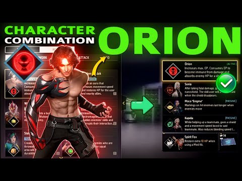 Orion best skill combination 2024 | Best character combination in free fire |Orion character Ability