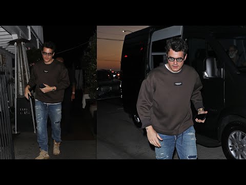 Singer-Songwriter John Mayer Steps Out in Style For Dinner at Giorgio Baldi!