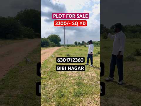 PLOT FOR SALE || BIBINAGAR || BHONGIR FORT|| RAVIPAHAD VILLAGE || 3200/- SQ YD || #shorts 6301712360