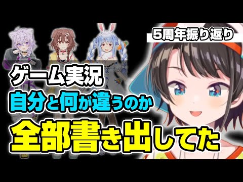 おかゆ、ころね、ぺこらを参考にしてゲーム実況の勉強を一生懸命やっていた話をするスバル【大空スバル/ホロライブ切り抜き】