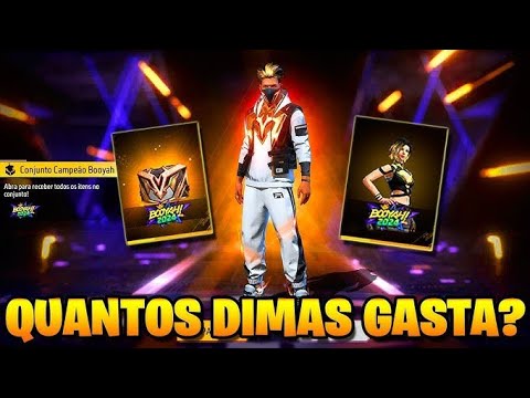 PEGANDO CONJUNTOS CAMPEÃO E CAMPEÃ BOOYAH, TOKEN ROYALE FREE FIRE, NOVO EVENTO