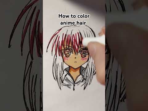 How to color anime hair #animeart #arttutorial #drawing #art