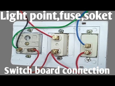 1point 1fuse 1 soket connection switch board wairing /how to switch board wairing