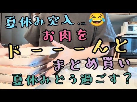 音声あり【夏休み突入…お肉のまとめ買い】夏休みの過ごし方/ポイントを貯めて節約/浪費/家計管理/節約主婦