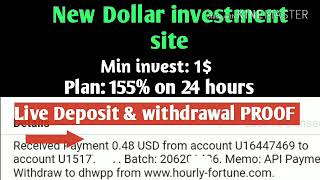 New Dollar investment site 155% on 1 day live deposit & withdrawal - HYIPSDAILY