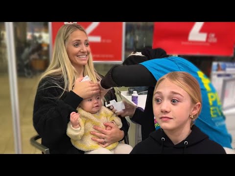 our baby gets her ears pierced for first time!