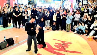 [STREET ARTIST] YU KAGAWA. WITH AUDIENCE. INTERACTIVE HONGDAE BUSKING. 241115.