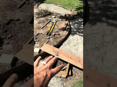 Prepping the base course under pavers and hidden footings for pergola. #backyardgoals #belgard