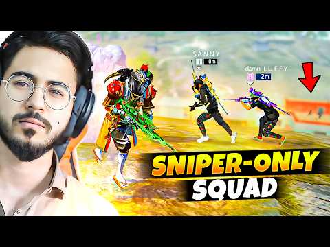 Full Squad, SNIPER-ONLY BOOYAH Challenge in Grandmaster Lobby | Free Fire