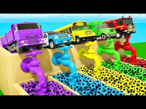 Baby Shark + Bingo Song | Multi-colored soccer balls in a sink | Baby Nursery Rhymes & Kids Songs