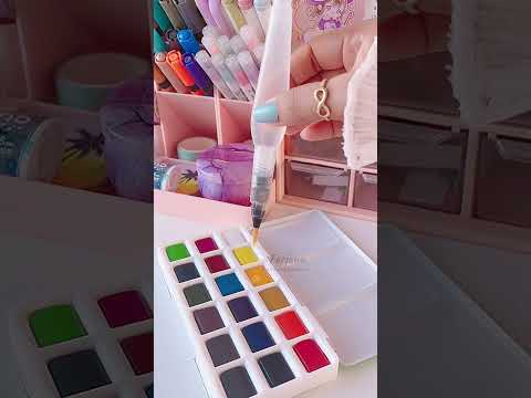 THE BEST WATERCOLOR TRAVEL SET || MIYA HIMI Solid Watercolor #art #painting #shorts