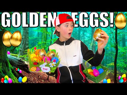 EASTER EGG hunt with JACKPOT golden eggs *MONEY & CHOCOLATE