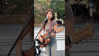 AMAZING busker sings ‘Kiss Me More’ by Doja Cat 🩷 #kissmemore #dojacat #busker #busking