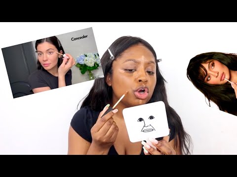 BLACK GIRL TRIES KYLIE JENNER MAKEUP ROUTINE