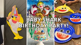 BABY SHARK THEME BIRTHDAY PARTY || DIY AT HOME BUDGET DECOR, CRAFTS, PARTY FAVORS & GAMES