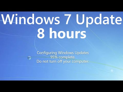 Windows 7 Update Screen REAL COUNT 8 hours 4K Resolution